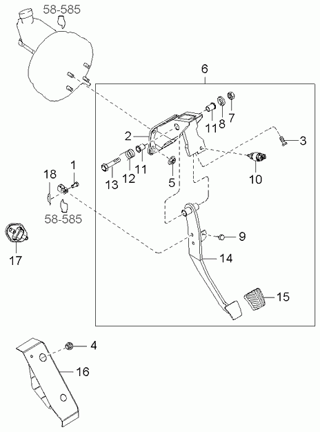 KIA 938103E000 - Comutator lumini frana parts5.com