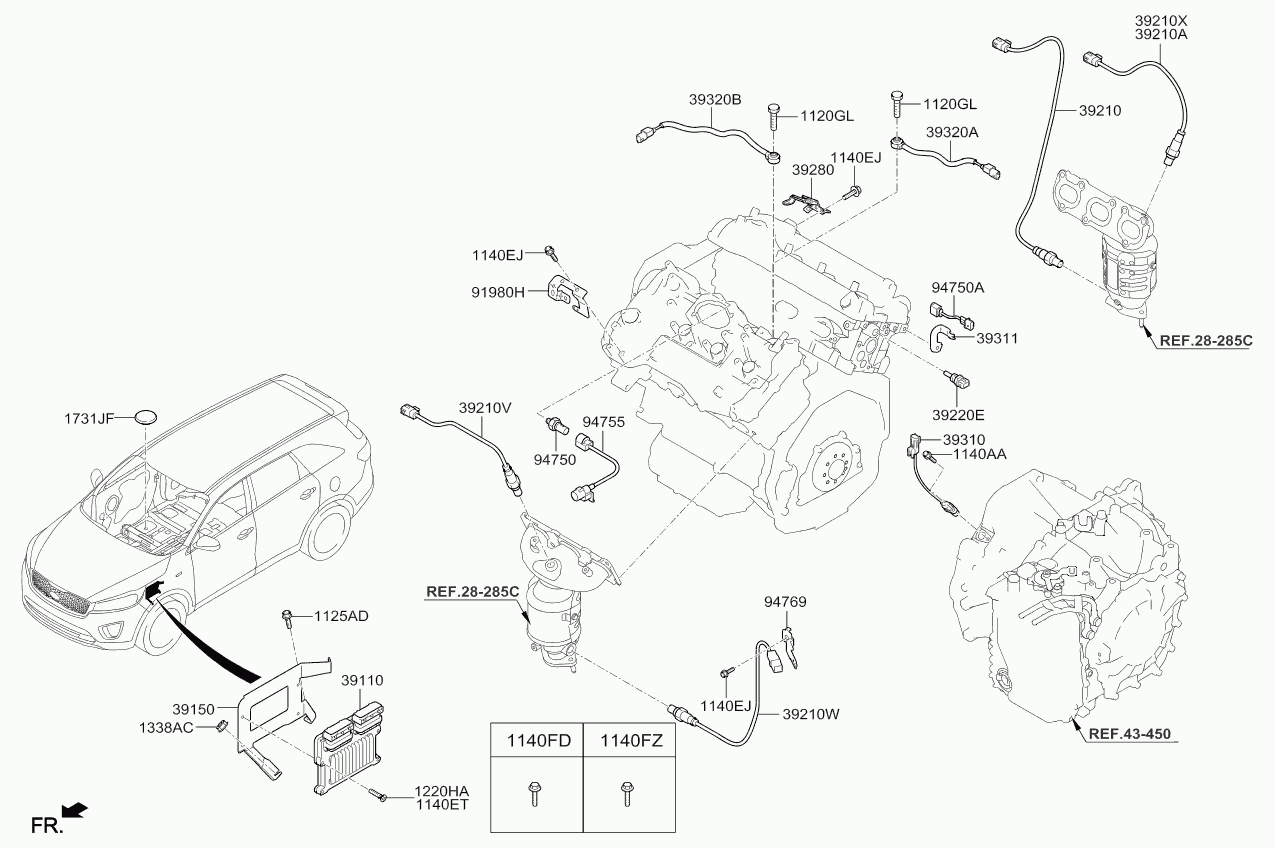 KIA 39210 3CBB0 - Sonda lambda parts5.com