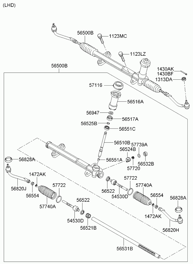 KIA 57740-1H000 - Manseta, krmiljenje parts5.com