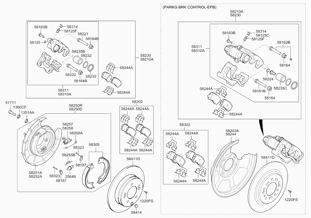 KIA 583022TA40 - Sada brzdových destiček, kotoučová brzda parts5.com