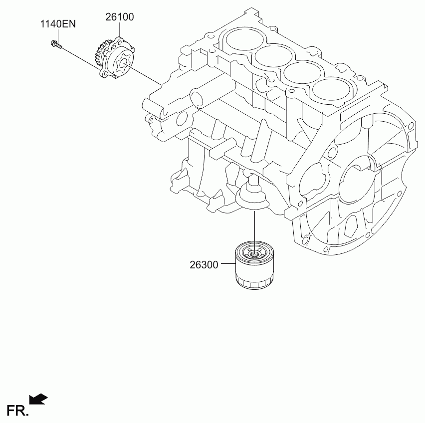 Hyundai 26300-03001 - Oil Filter parts5.com