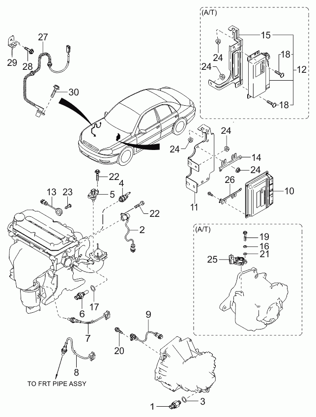 KIA 0K32B-18-861 - Sonda lambda parts5.com