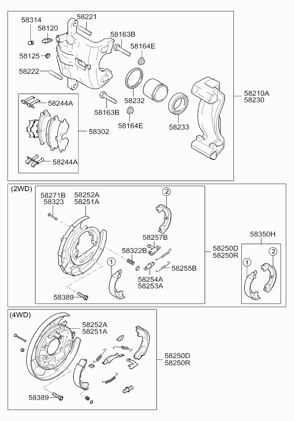 Hyundai 58302-0ZA00 - Brake Pad Set, disc brake parts5.com