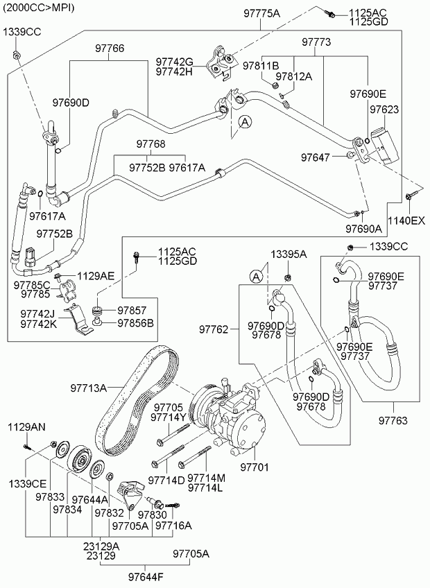 KIA 97713-2D100 - Rebrasti jermen parts5.com