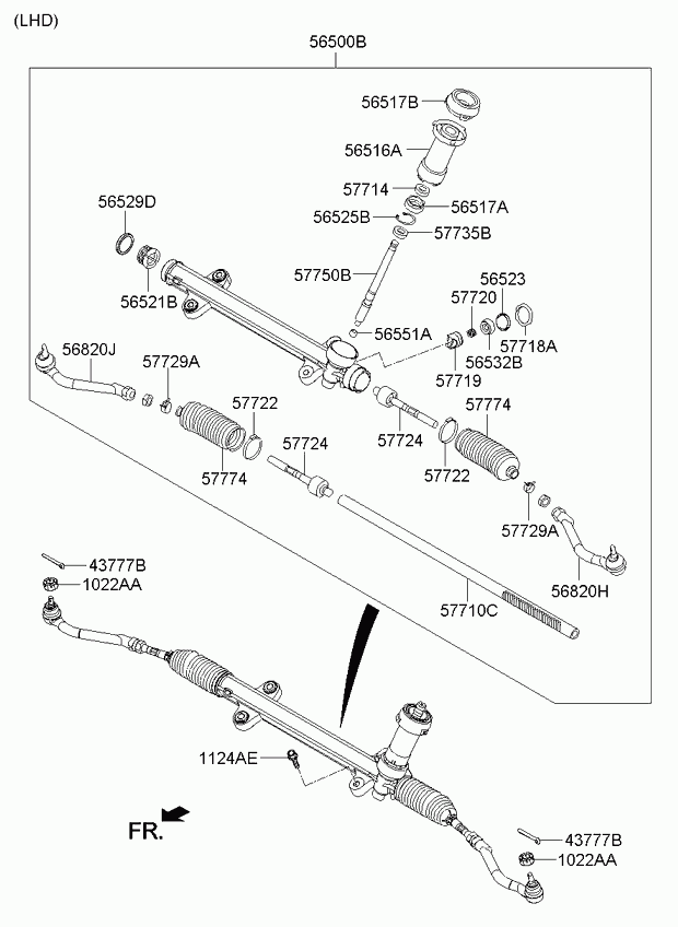 Hyundai 56820-3Q500 - Glava jarmovega droga parts5.com