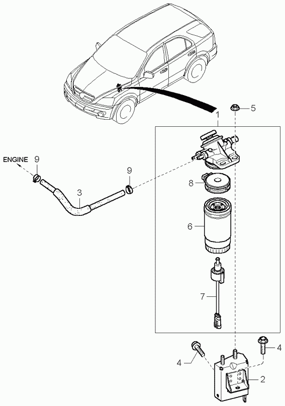 KIA 31922-3E-000 - Filtro combustible parts5.com