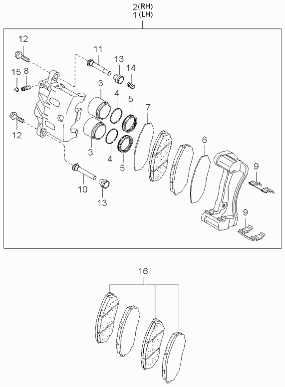 Hyundai 58114-3E000 - Set reparatie, etrier parts5.com