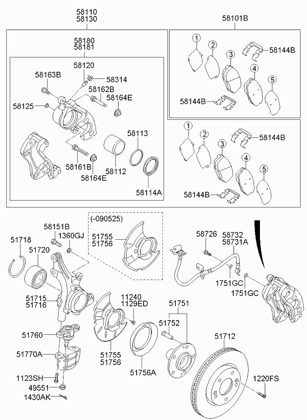 KIA 51720-2K000 - Komplet ležaja točka parts5.com