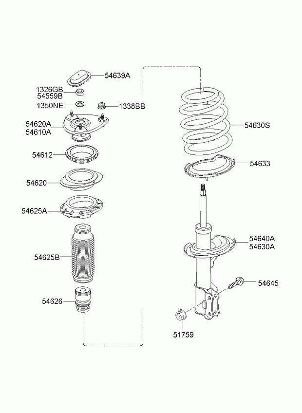 KIA 54610-1G550 - Опора стойки амортизатора, подушка parts5.com