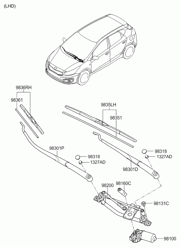 Hyundai 98360-A2000 - Stieracia liżta parts5.com