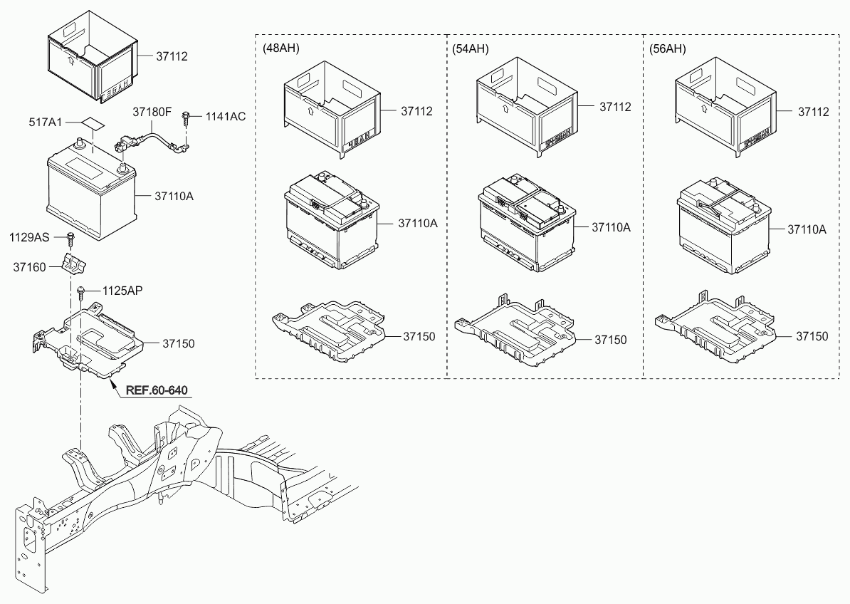 Hyundai 37110A6000 - Starterbatterie parts5.com