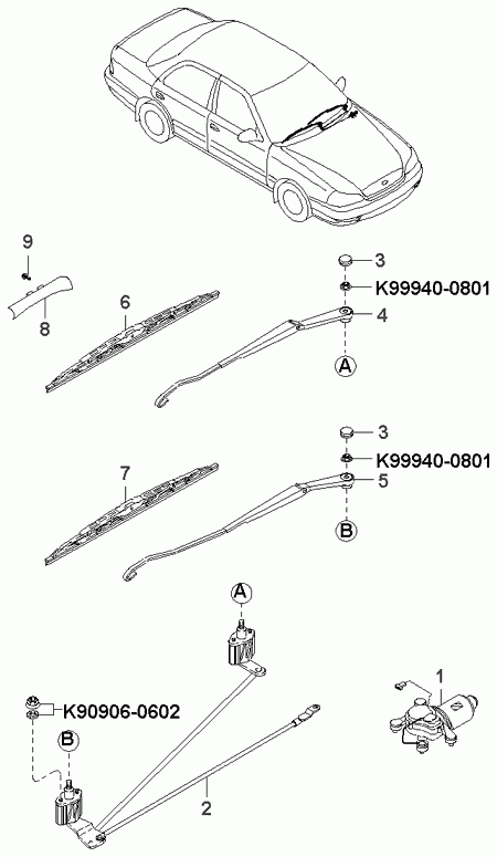 Hyundai 0K9A167330 - Wiper Blade parts5.com