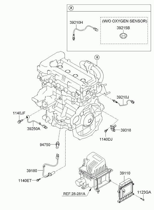 Hyundai 392102B020 - Sonda Lambda parts5.com