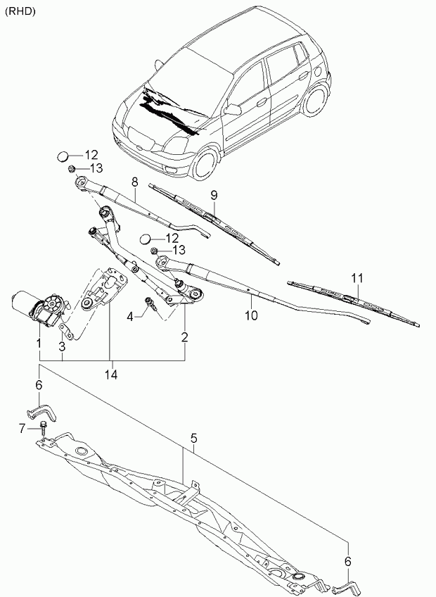 Hyundai 9835007000 - Törlőlapát parts5.com