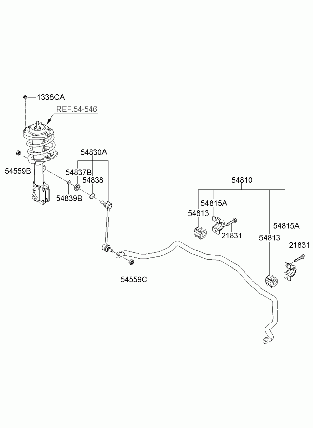 Hyundai 54830-1F000 - Brat / bieleta suspensie, stabilizator parts5.com