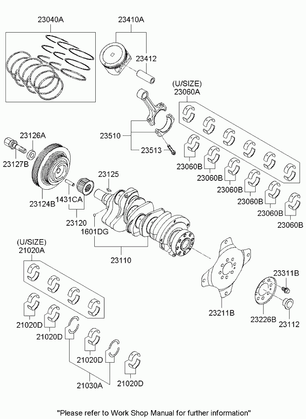 Hyundai 23110-3E101 - Set curea transmisie cu caneluri parts5.com