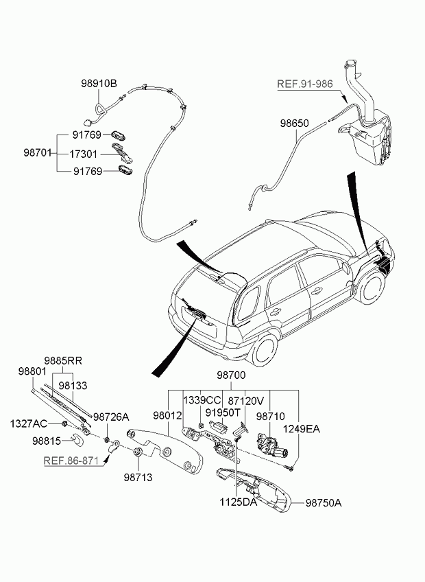 Hyundai 988501F000 - Lamela stergator parts5.com