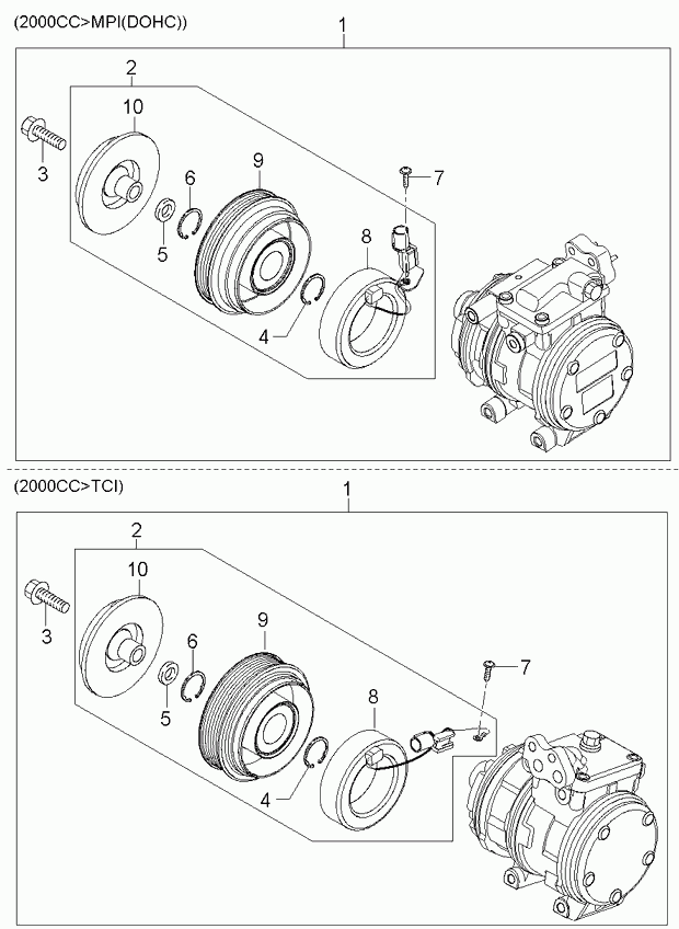 KIA 97701-2F200 - Compressor, air conditioning parts5.com