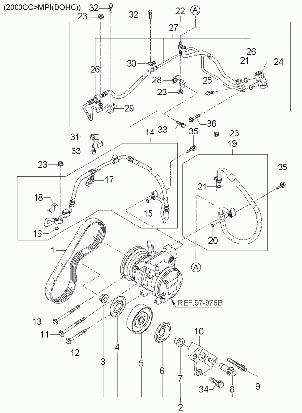 KIA 97713 1C200 - Correa trapecial poli V parts5.com