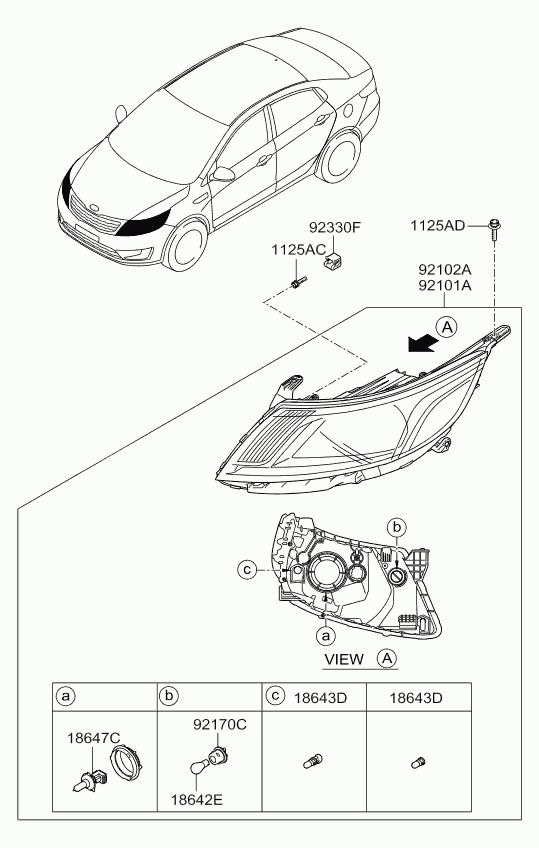 KIA 18647-61566 - Žarulja, maglenka parts5.com