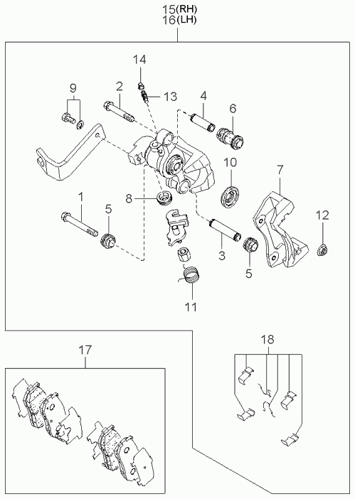 Hyundai 0K9A0-26-28Z - Set placute frana,frana disc parts5.com