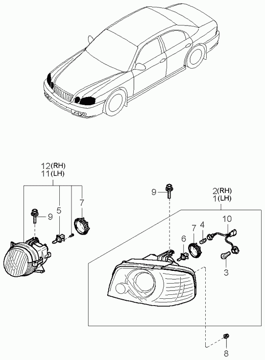 KIA 1864755007 - Izzó, ködlámpa parts5.com