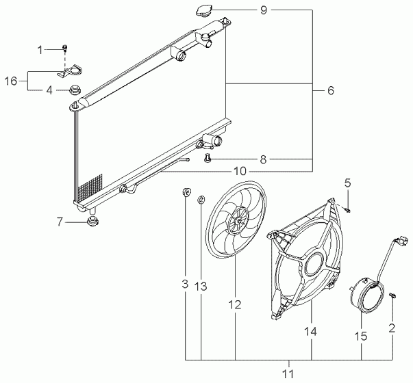 KIA 253303C100 - Uzavírací víčko, chladič parts5.com