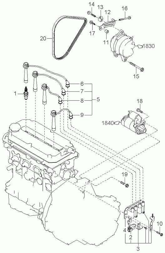 Hyundai 0K2AA-18110 - Spark Plug parts5.com