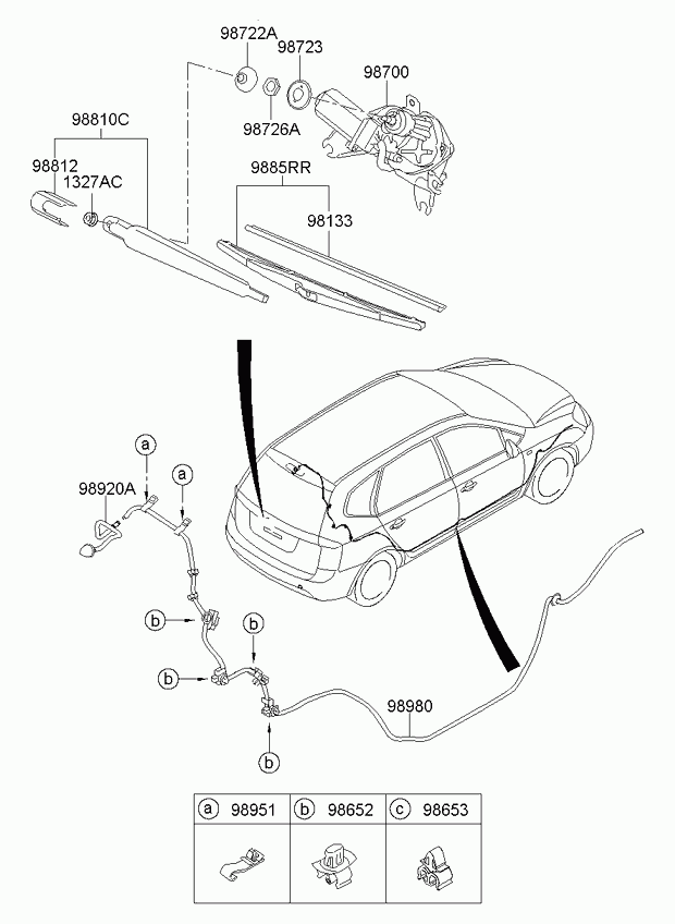 Hyundai 988502F000 - Щетка стеклоочистителя parts5.com