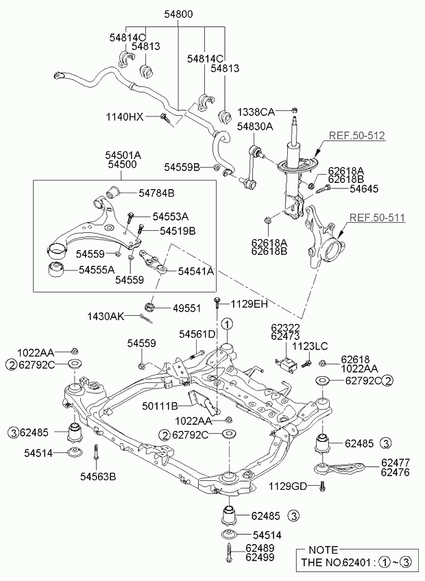 Hyundai 545511D000 - Suport,trapez parts5.com