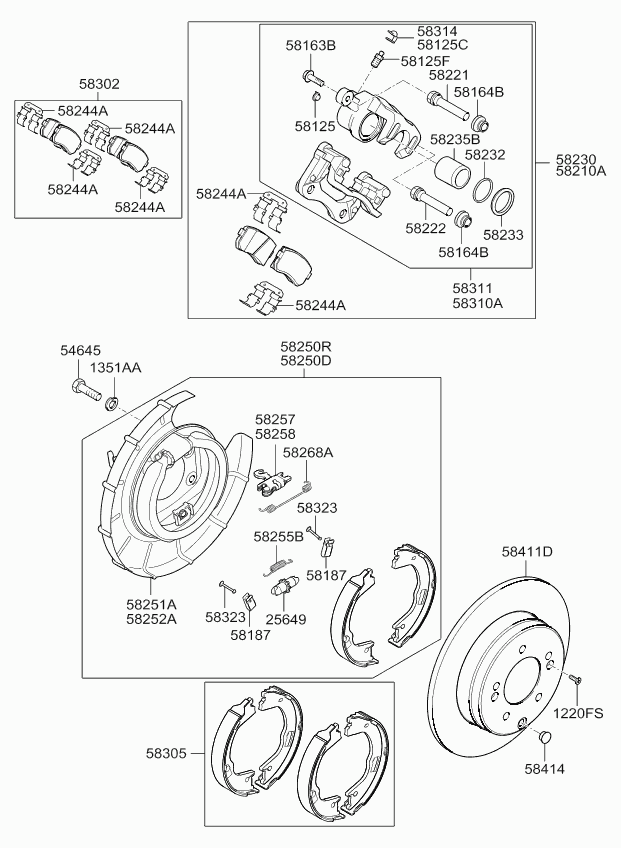 KIA 583023QA10 - Fren balata seti, diskli fren parts5.com