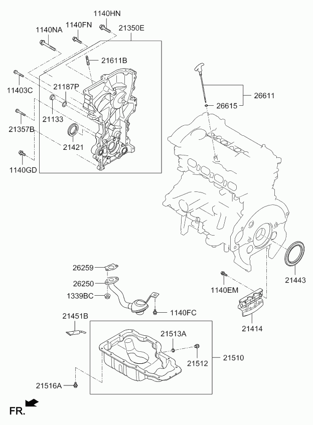 Hyundai 21421-2E000 - Shaft Seal, crankshaft parts5.com