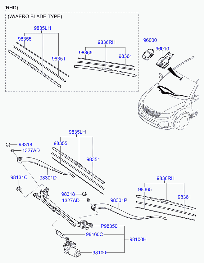 KIA 98350-2J000 - Limpiaparabrisas parts5.com