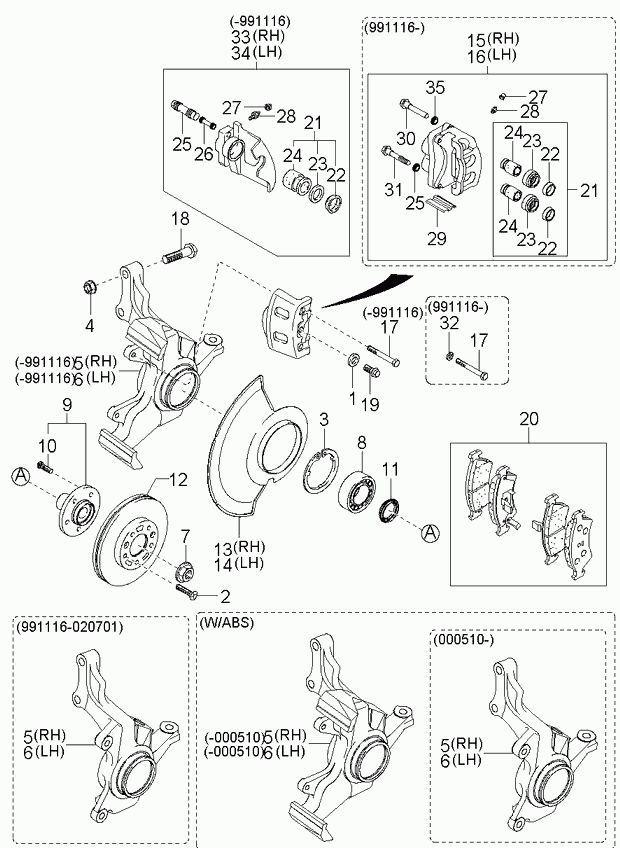 KIA 0K75A-3324Z - Set reparatie, etrier parts5.com