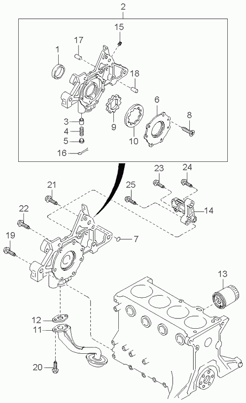 KIA 0 B3C7 10 602A - Tesniaci krúżok kľukového hriadeľa parts5.com