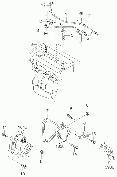 KIA 0K01C-18-110 - Vzigalna svecka parts5.com