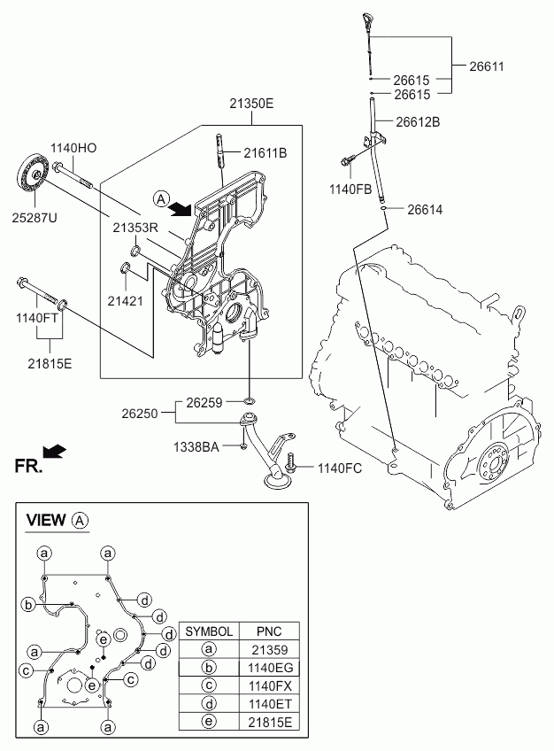 KIA 25287-2A-010 - Deflection / Guide Pulley, v-ribbed belt parts5.com