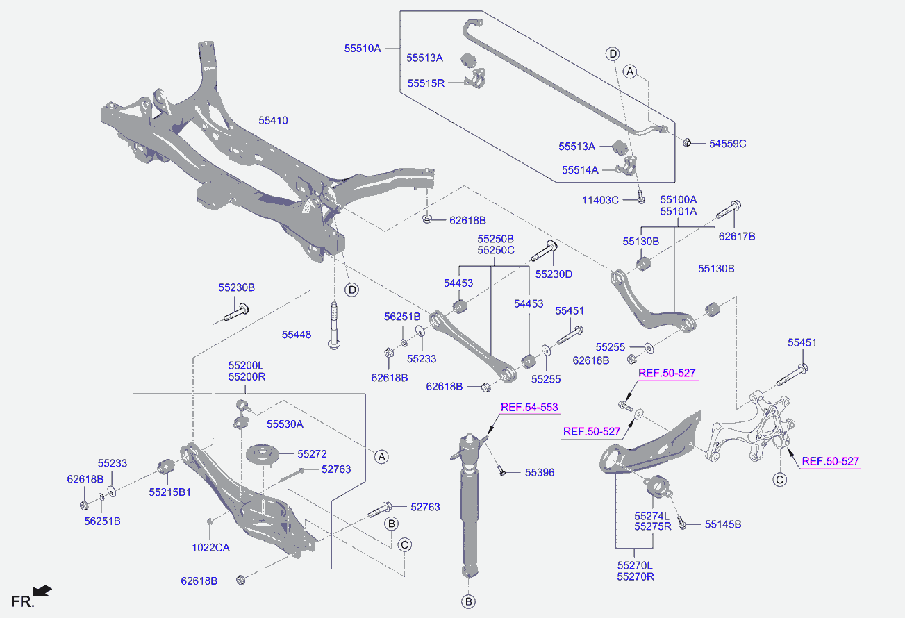 Hyundai 52740G2100 - Suport,trapez parts5.com