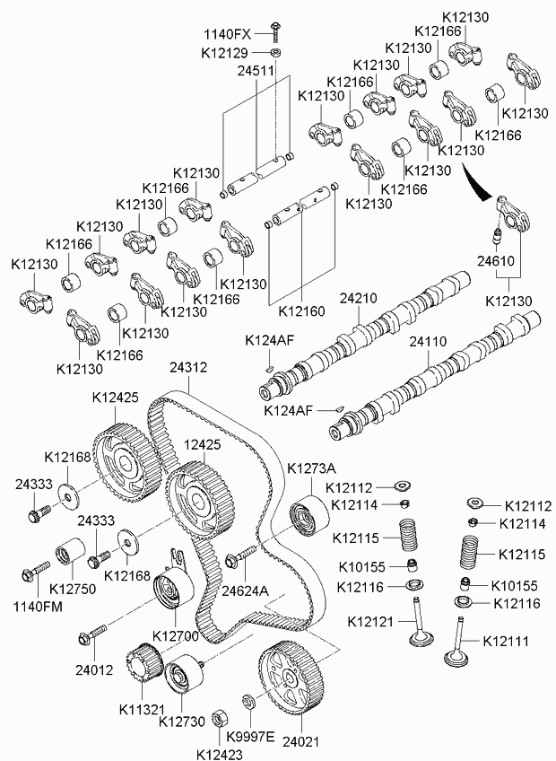 Hyundai 0K55110155 - Seal Ring, valve stem parts5.com