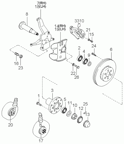 Hyundai 0K01126113B - Bolt - hub parts5.com