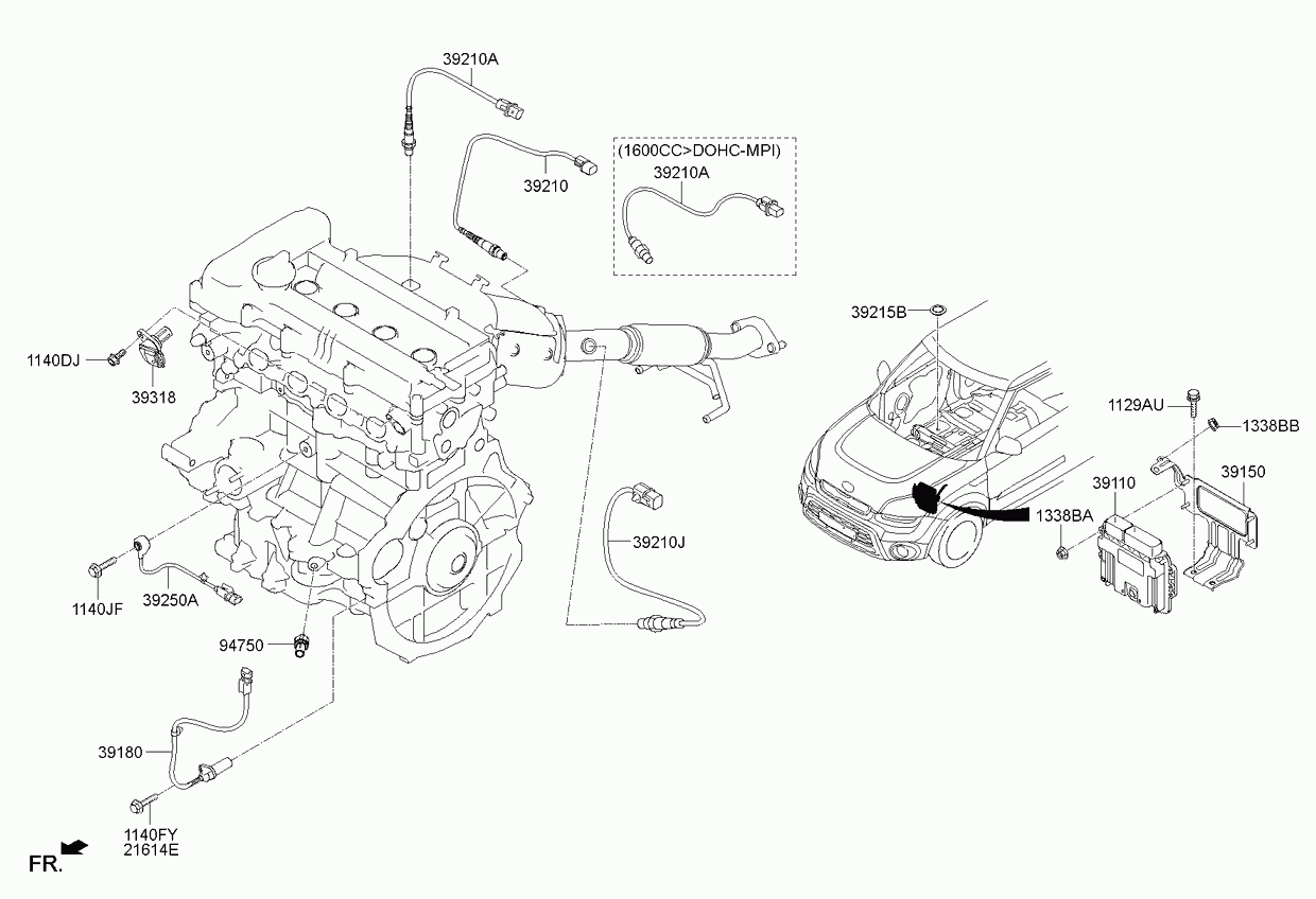 Hyundai 39210 2B323 - Sonda Lambda parts5.com