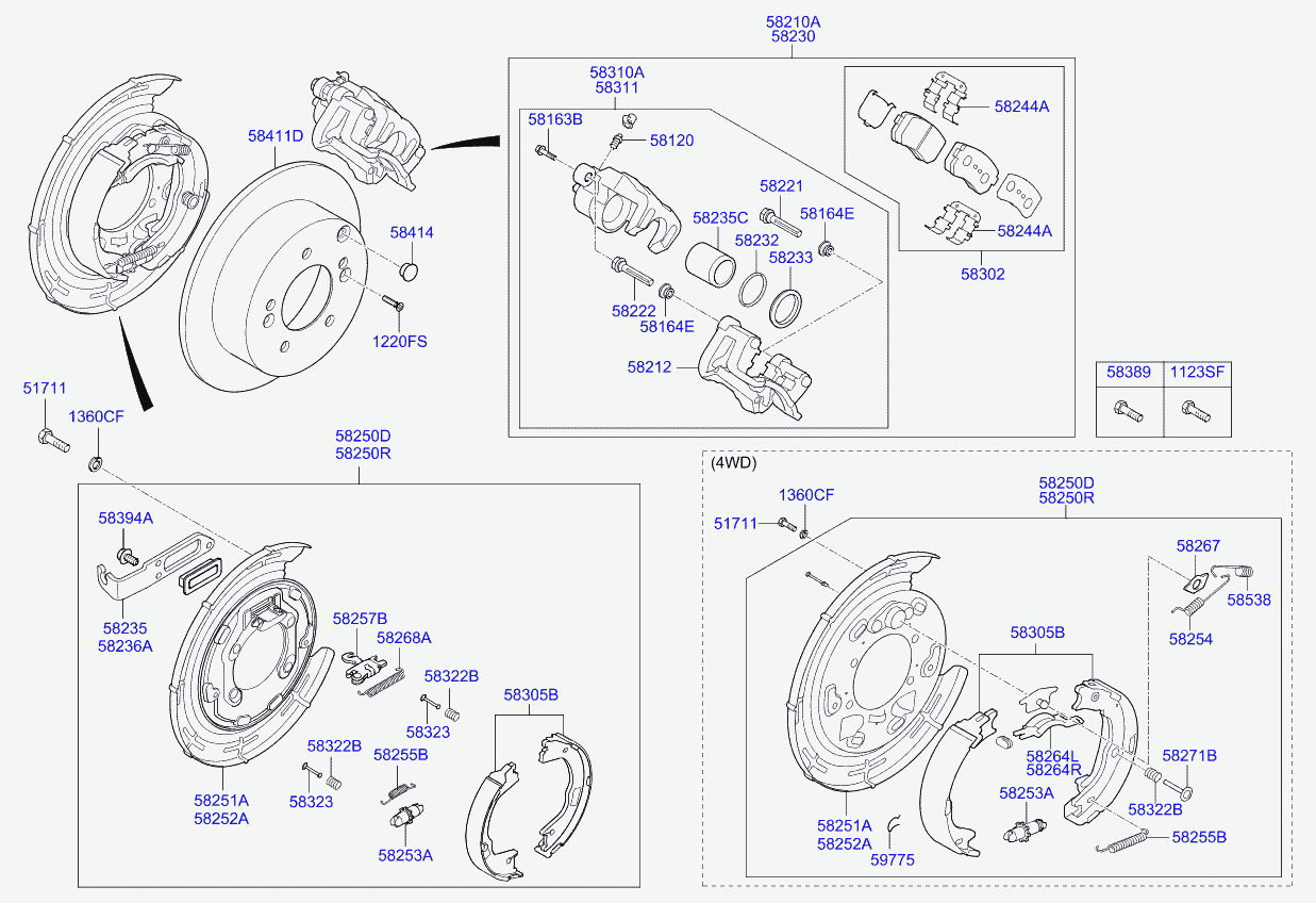 KIA 58302 2YA50 - Set placute frana,frana disc parts5.com