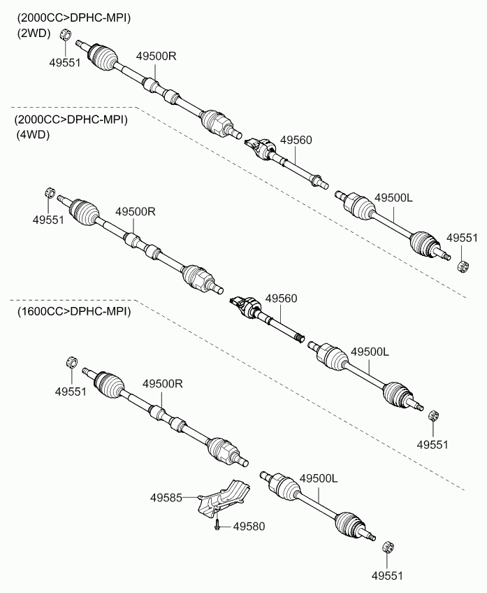 KIA 495012Y660 - Manžetna, pogonsko vratilo parts5.com