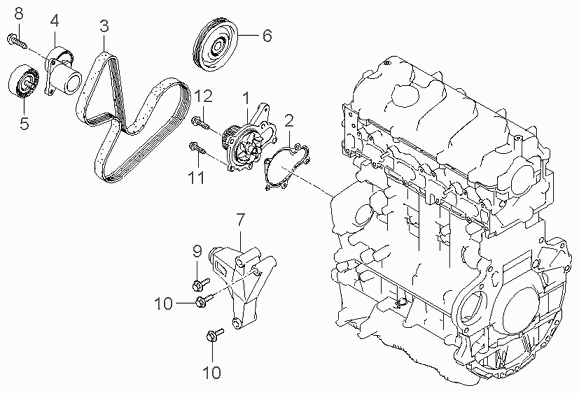 KIA 25287-27-001 - Vratná / vodicí kladka, klínový žebrový řemen parts5.com