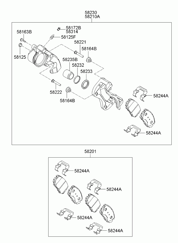 KIA 58302-2G-A00 - Set placute frana,frana disc parts5.com