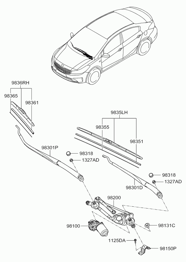 KIA 98360A5000 - Limpiaparabrisas parts5.com