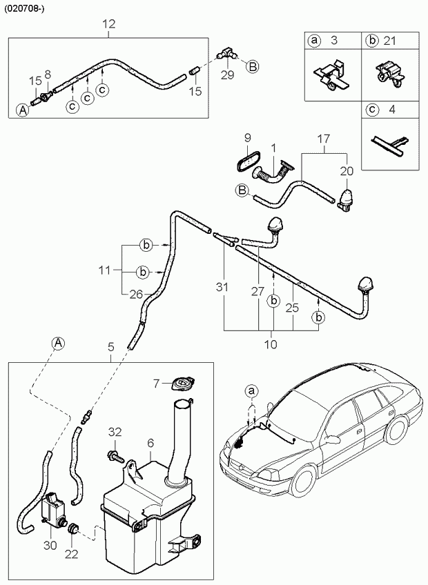 KIA 98510FD100 - Water Pump, window cleaning parts5.com