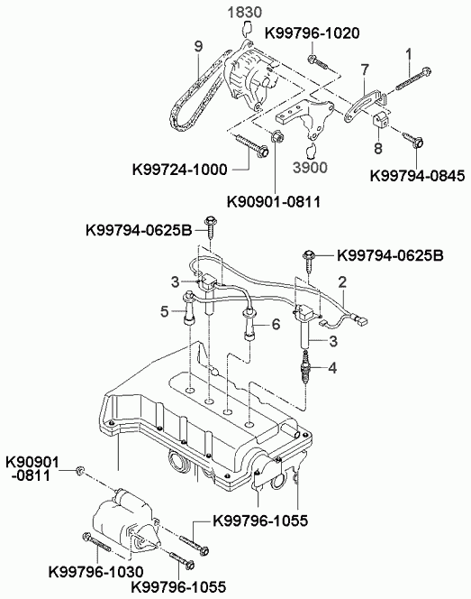 KIA 0K0111-8110 - Gyújtógyertya parts5.com