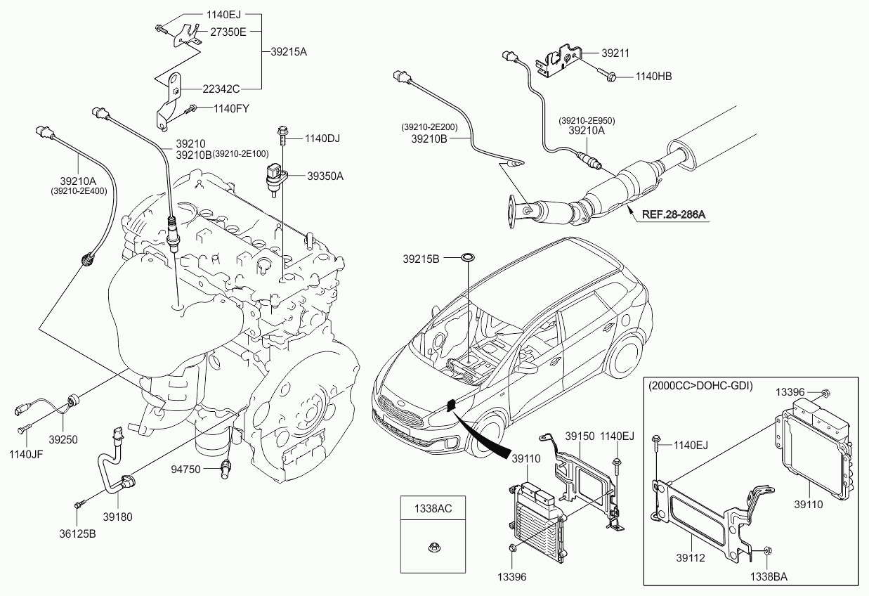 KIA 392102E200 - Lambda sensörü parts5.com