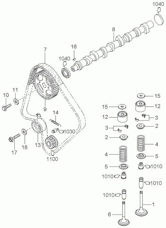 KIA 0K054-12-700A - Rola intinzator,curea distributie parts5.com